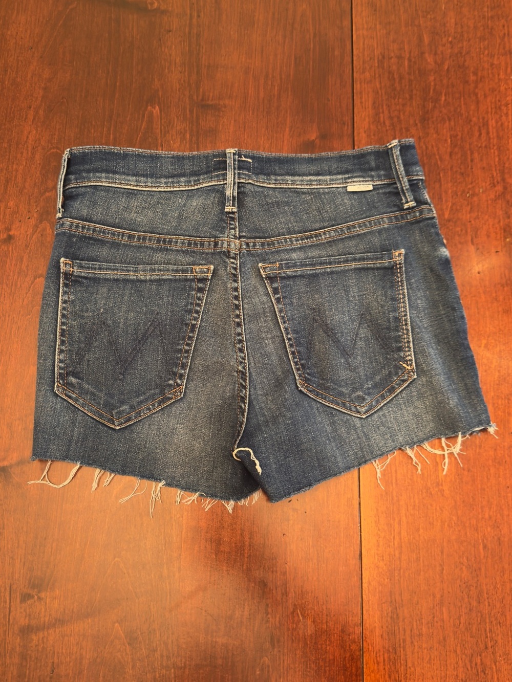 MOTHER Blue Denim Jeans with Copper Button - Picture 2 of 8
